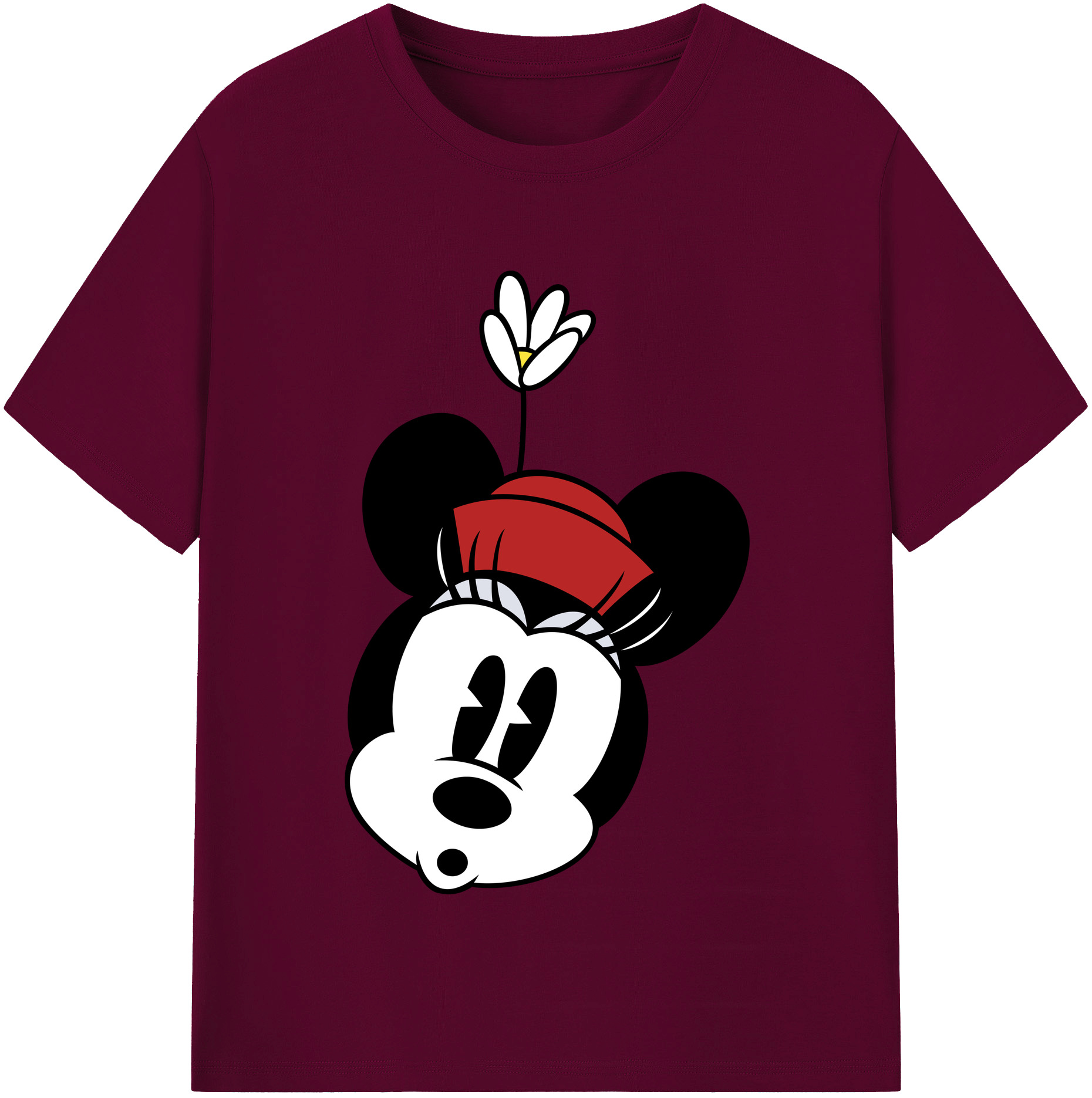（画像用） ミッキーマウス Mickey Mouse レディースカジュアルプリントTシャツ（綿100％）